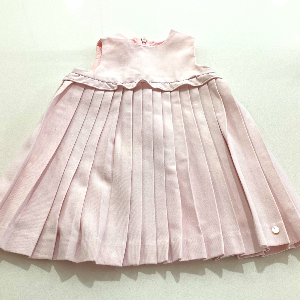 Tartine et Chocolat pink pleated dress size 1 year. Perfect condition.